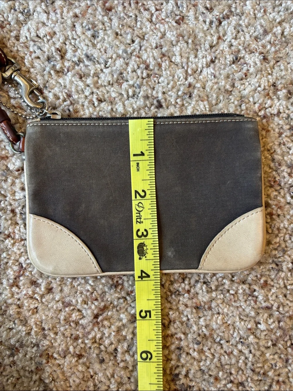 Coach Canvas Two-Tone Wristlet
